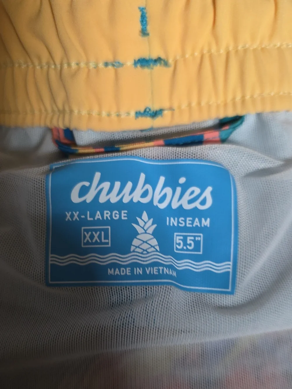 Chubbies Pineapple Print 5.5